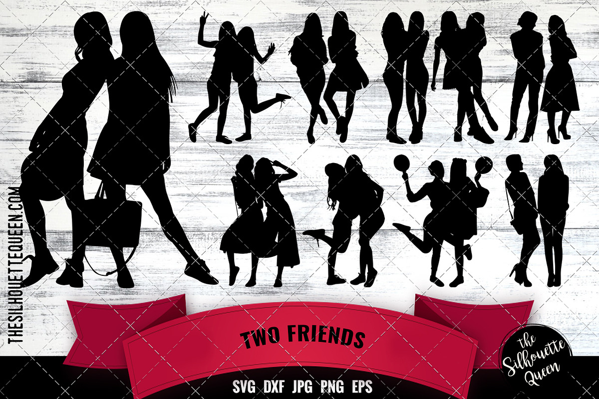 Download Women Best Friends SVG | Custom-Designed Illustrations ...