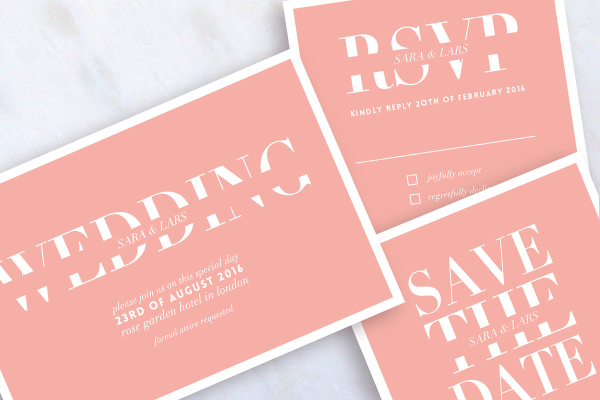 Modern Wedding Set Invitation in Wedding Templates - product preview 8