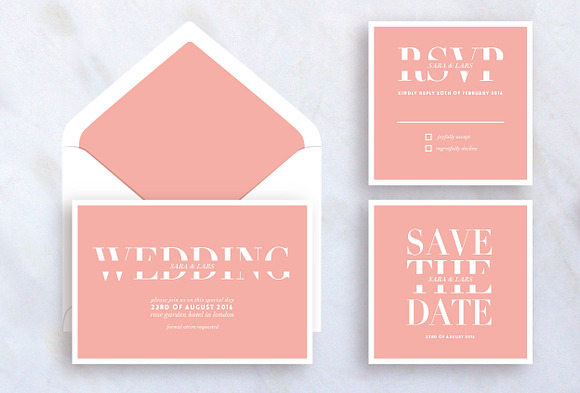 Modern Wedding Set Invitation in Wedding Templates - product preview 1