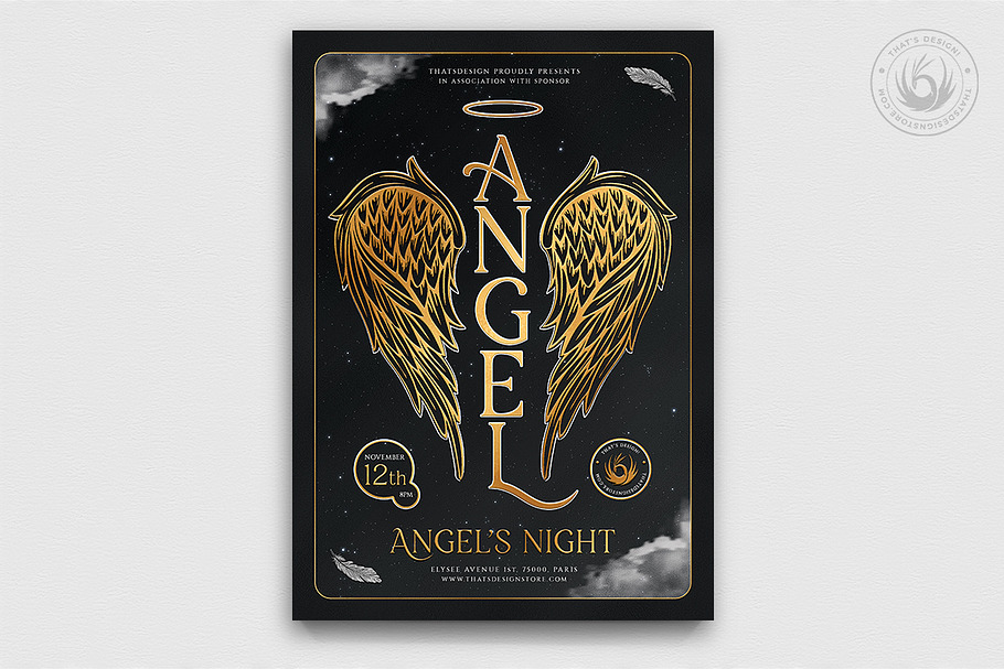 Angels Party Flyer Template V3