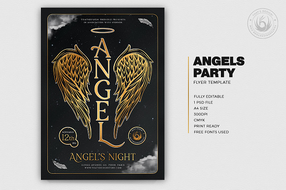 Angels Party Flyer Template V3 in Flyer Templates - product preview 1