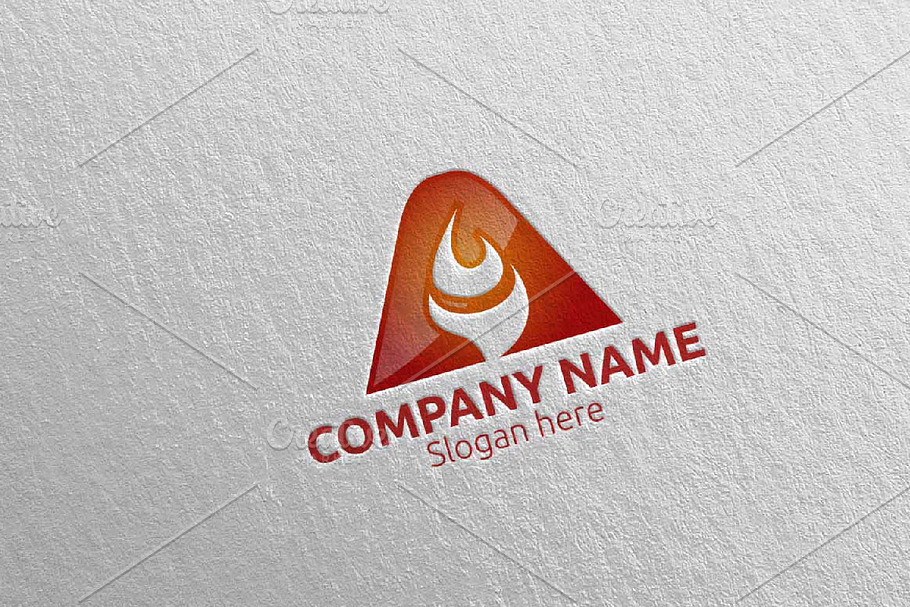 Fire Letter A Logo Design 79 in Logo Templates - product preview 8