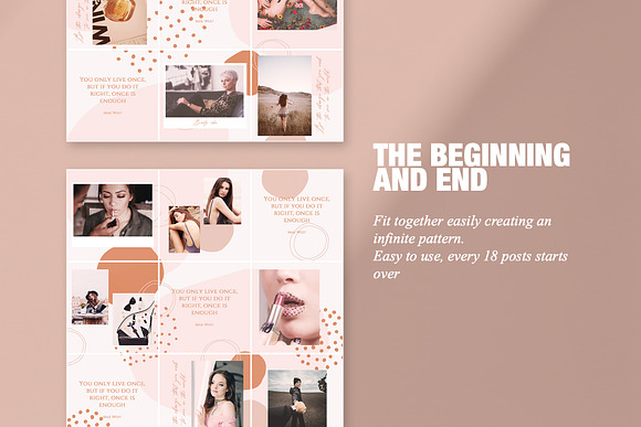 Endless instagram Feed / CANVA+PS in Instagram Templates - product preview 4