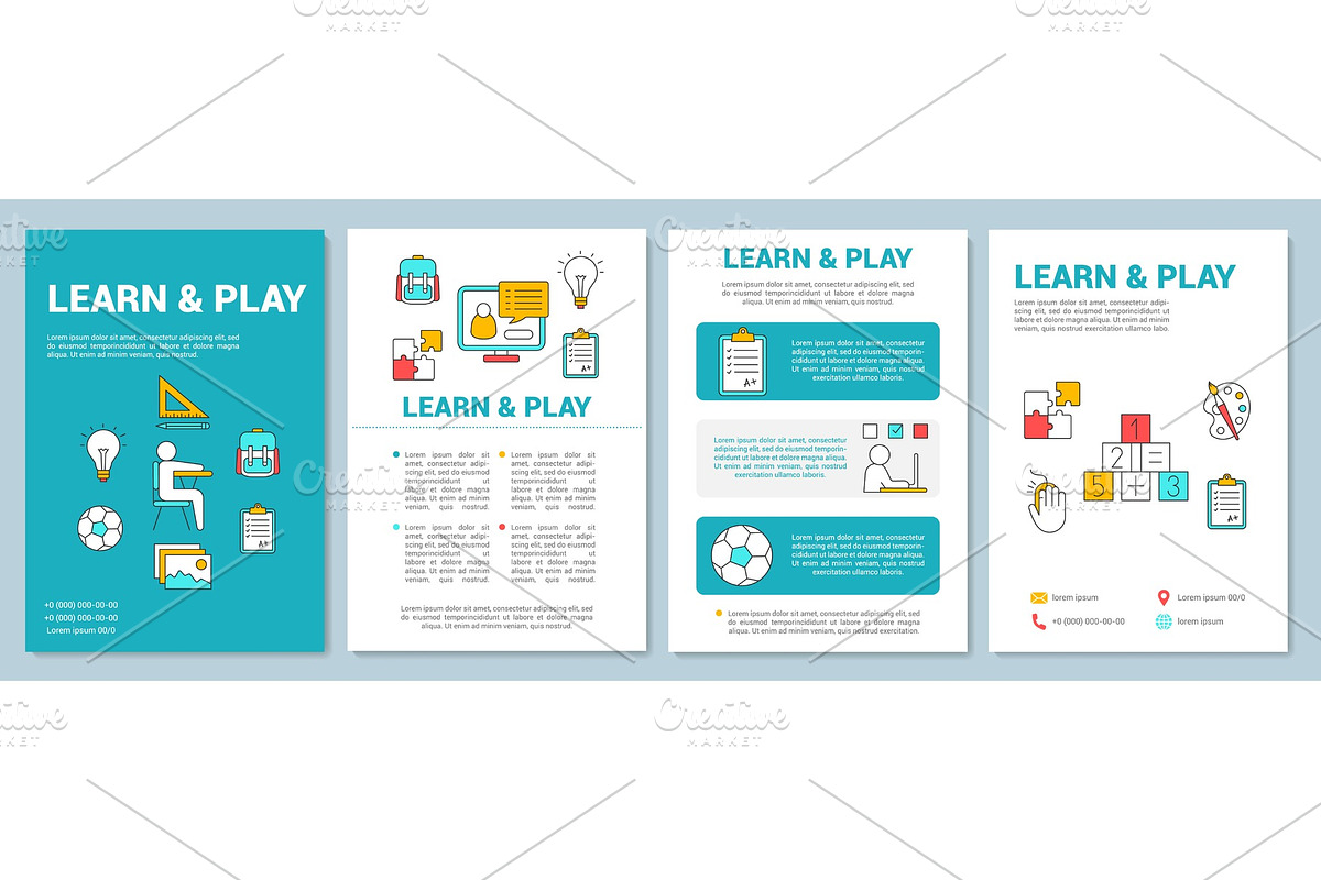 Learn and play brochure template in Brochure Templates - product preview 8