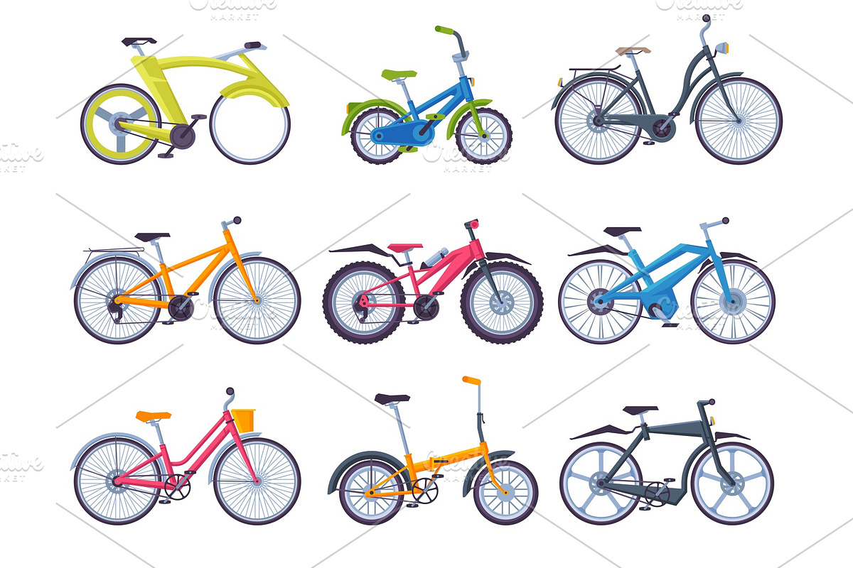 Collection of Bicycles, Ecological in Illustrations - product preview 8