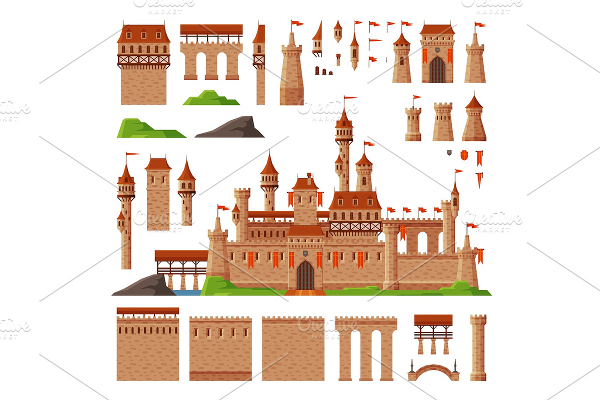 Medieval Castle Collection in Illustrations - product preview 8