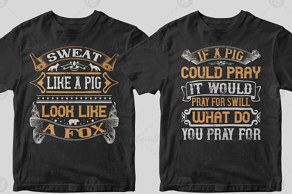 50 Editable Pig T shirt Design in Illustrations - product preview 3