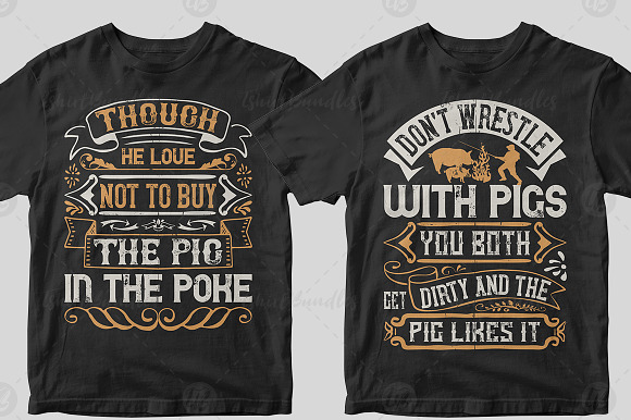 50 Editable Pig T shirt Design in Illustrations - product preview 8
