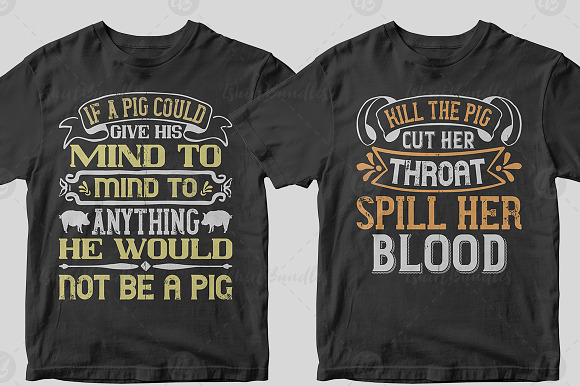 50 Editable Pig T shirt Design in Illustrations - product preview 14