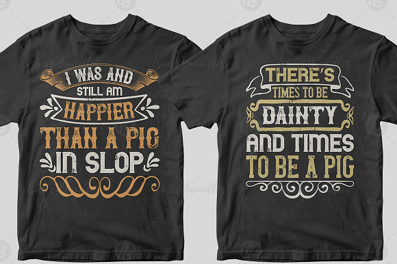50 Editable Pig T shirt Design in Illustrations - product preview 24