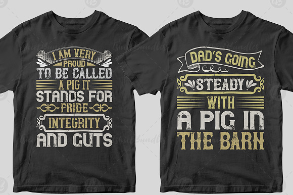 50 Editable Pig T shirt Design in Illustrations - product preview 25