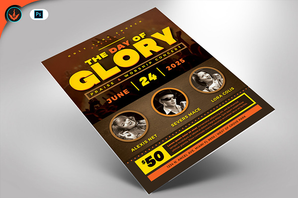 Day of Glory Gospel Concert Flyer