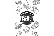 Fast food menu cover template