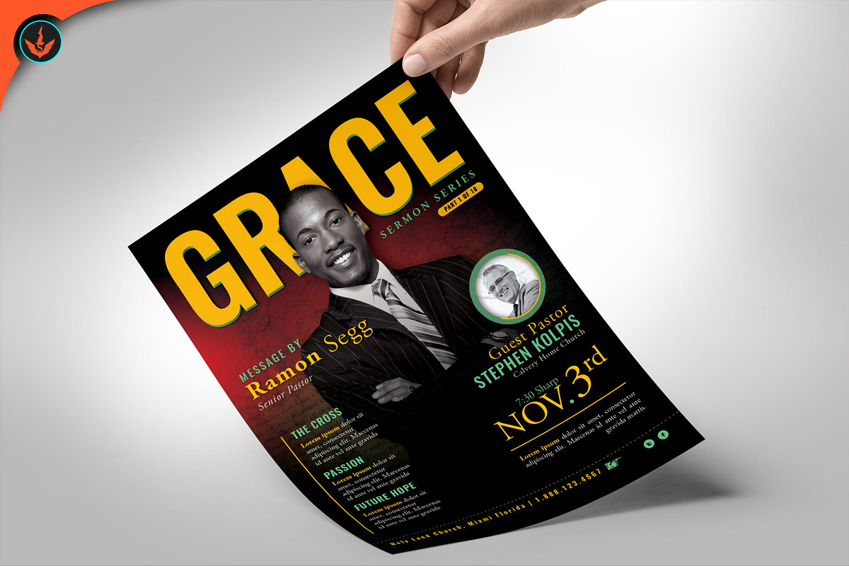 Grace Church Event Flyer Template in Flyer Templates - product preview 8
