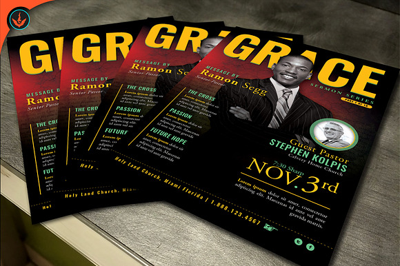 Grace Church Event Flyer Template in Flyer Templates - product preview 1