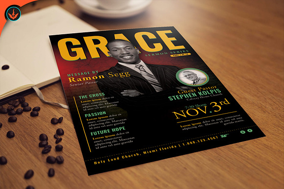 Grace Church Event Flyer Template in Flyer Templates - product preview 3