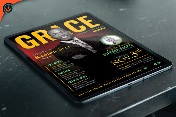 Grace Church Event Flyer Template in Flyer Templates - product preview 4
