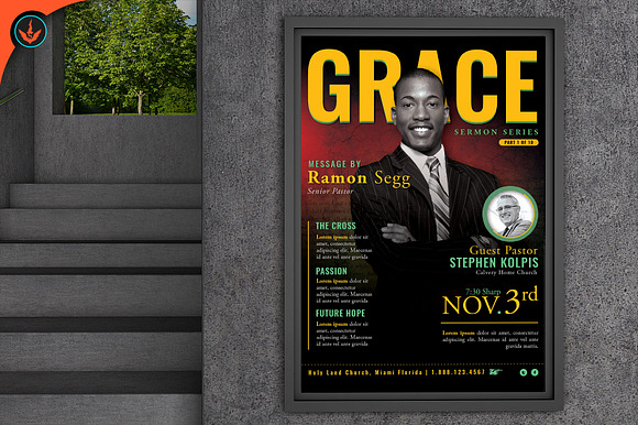 Grace Church Event Flyer Template in Flyer Templates - product preview 6