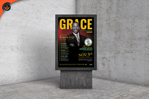 Grace Church Event Flyer Template in Flyer Templates - product preview 8