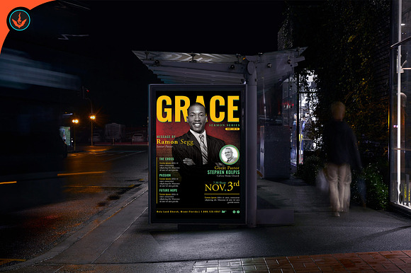 Grace Church Event Flyer Template in Flyer Templates - product preview 9