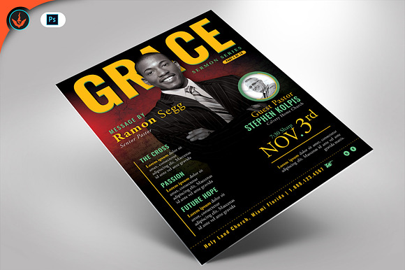 Grace Church Event Flyer Template in Flyer Templates - product preview 11