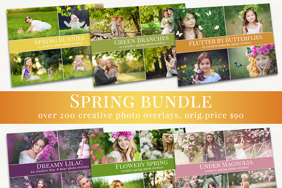Spring Photo Overlays bundle