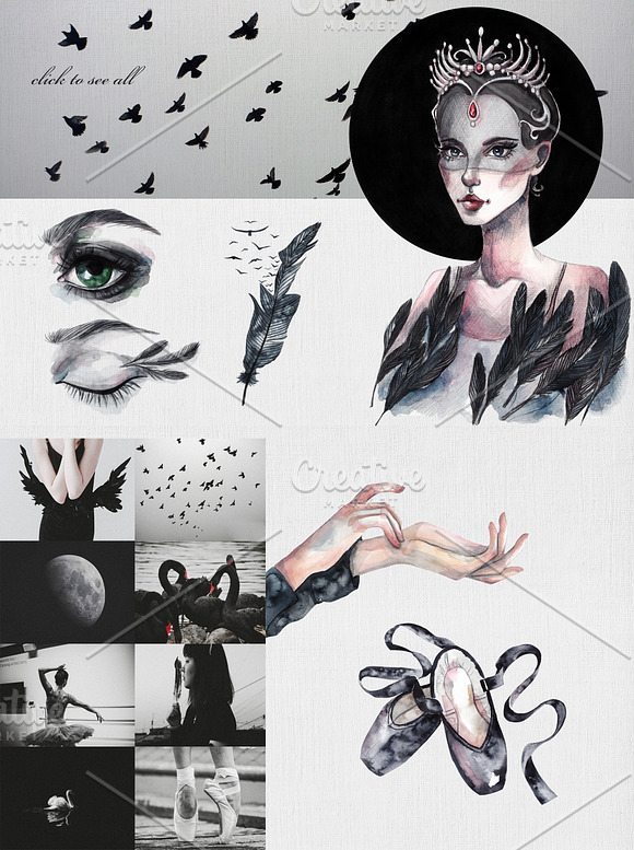 Odile. Black Swan collection in Illustrations - product preview 3