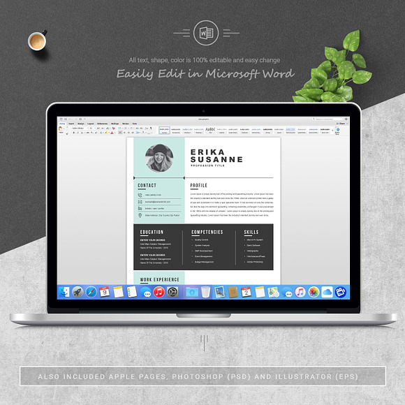 Creative | Modern Resume Template in Letter Templates - product preview 4