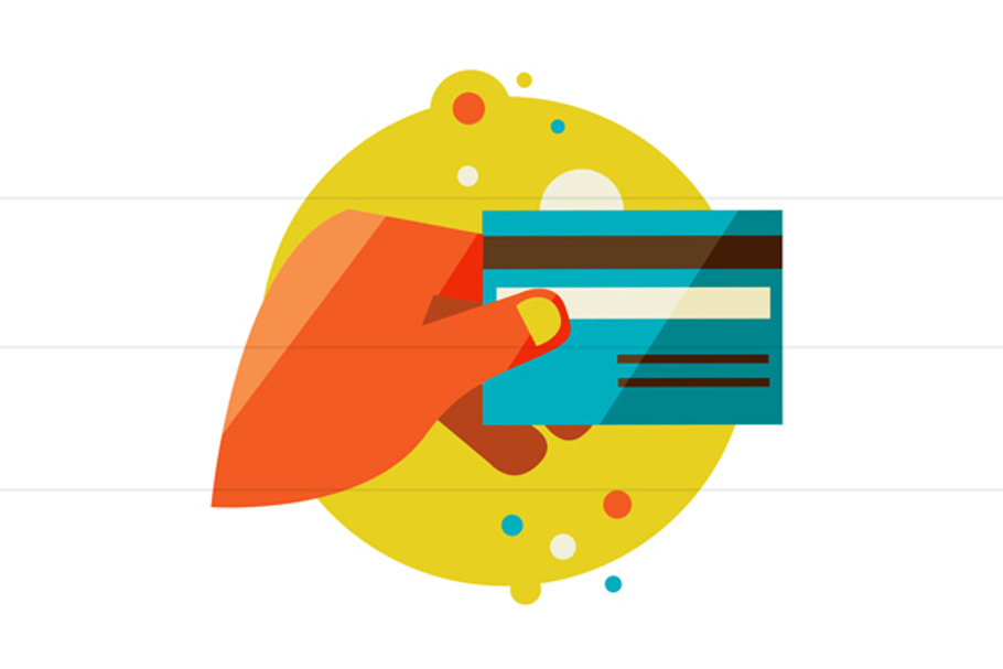 Hand Holding Credit Card in Illustrations - product preview 8