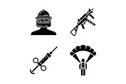 Online game inventory glyph icons