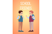 School friends poster template