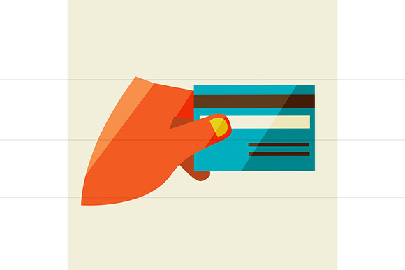 Hand Holding Credit Card in Illustrations - product preview 1