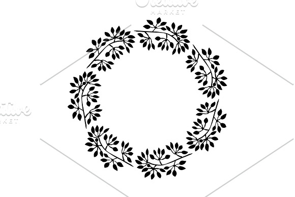 19 Floral Leaf Wreaths Clipart in Illustrations - product preview 3