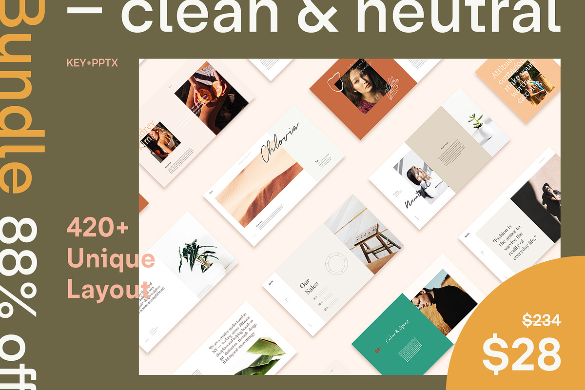 Clean & Neutral Bundle Presentation in Keynote Templates - product preview 8