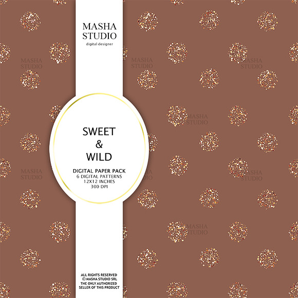 SWEET & WILD basic digital papers in Patterns - product preview 5