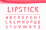 Pink glossy english alphabet