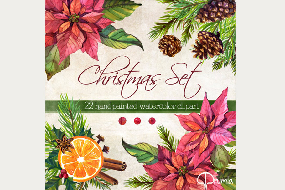 Christmas Set of 22 clipart elements