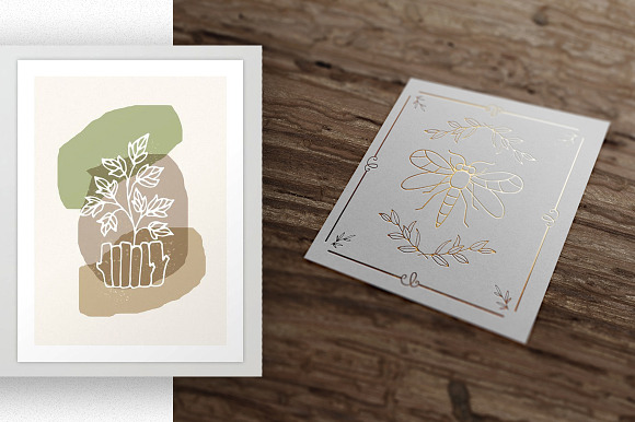 Botany line art. Vector elements in Objects - product preview 7
