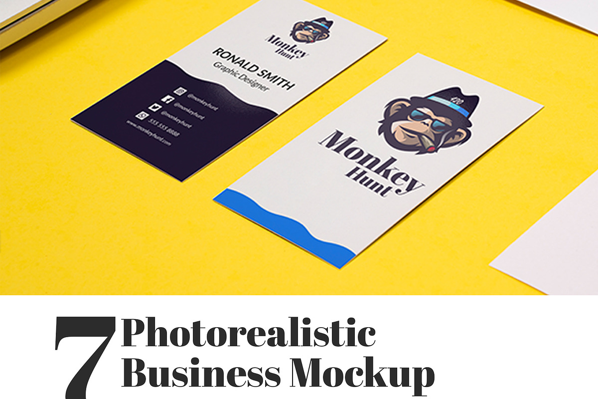 7 Photorealistic Card Mockup in Print Mockups - product preview 8