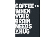 Coffee. Poster with hand drawn