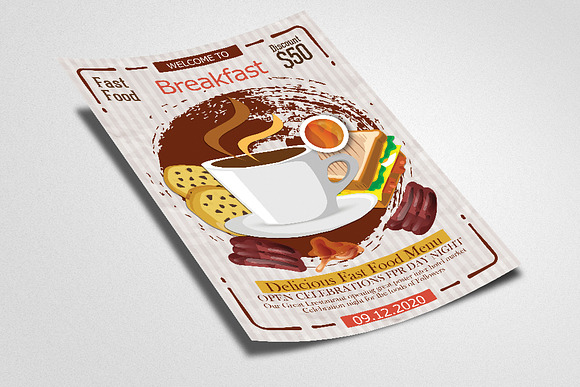 Retro Food Flyer Template in Flyer Templates - product preview 1