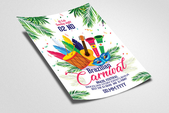 Brazilian Carnival Event Flyer Psd in Flyer Templates - product preview 1