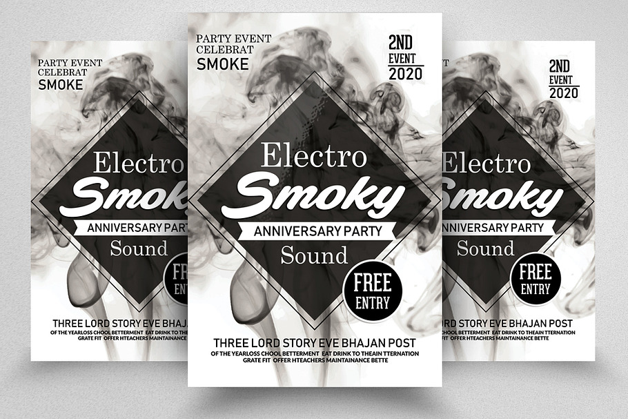 Electro Smoke Sounds Party Flyer