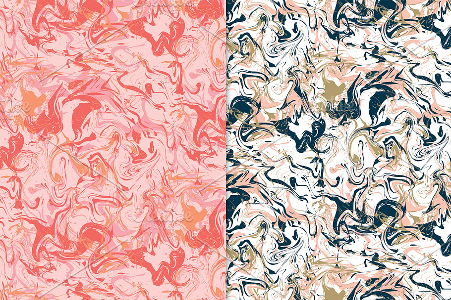 Vector Marbled Paper in Patterns - product preview 8