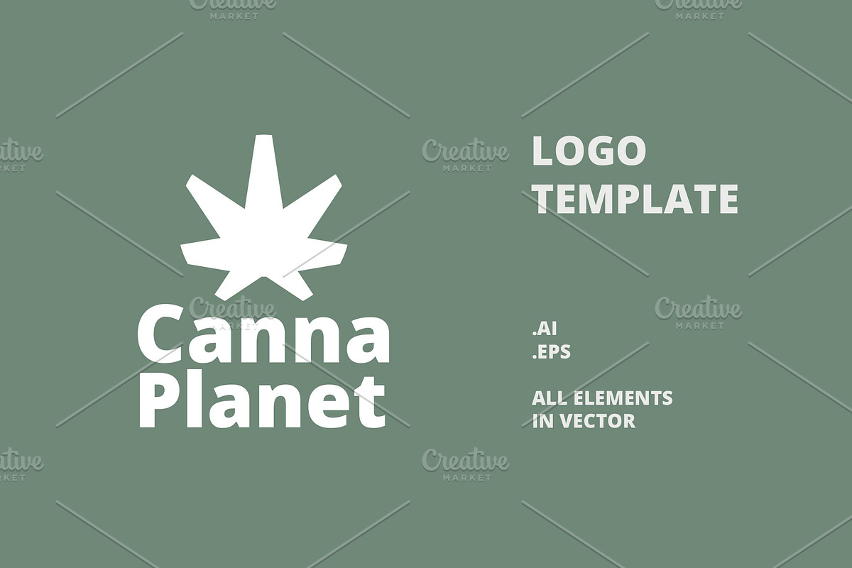 Hemp Leaf Logo in Logo Templates - product preview 8