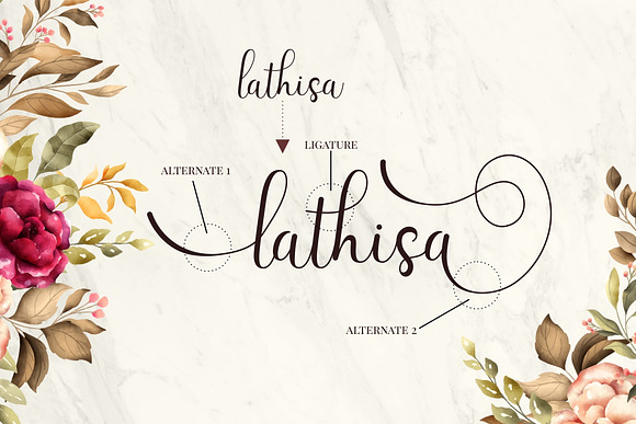 Latisha in Script Fonts - product preview 9