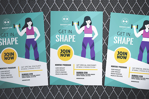 Gym Promotion Flyer in Flyer Templates - product preview 1