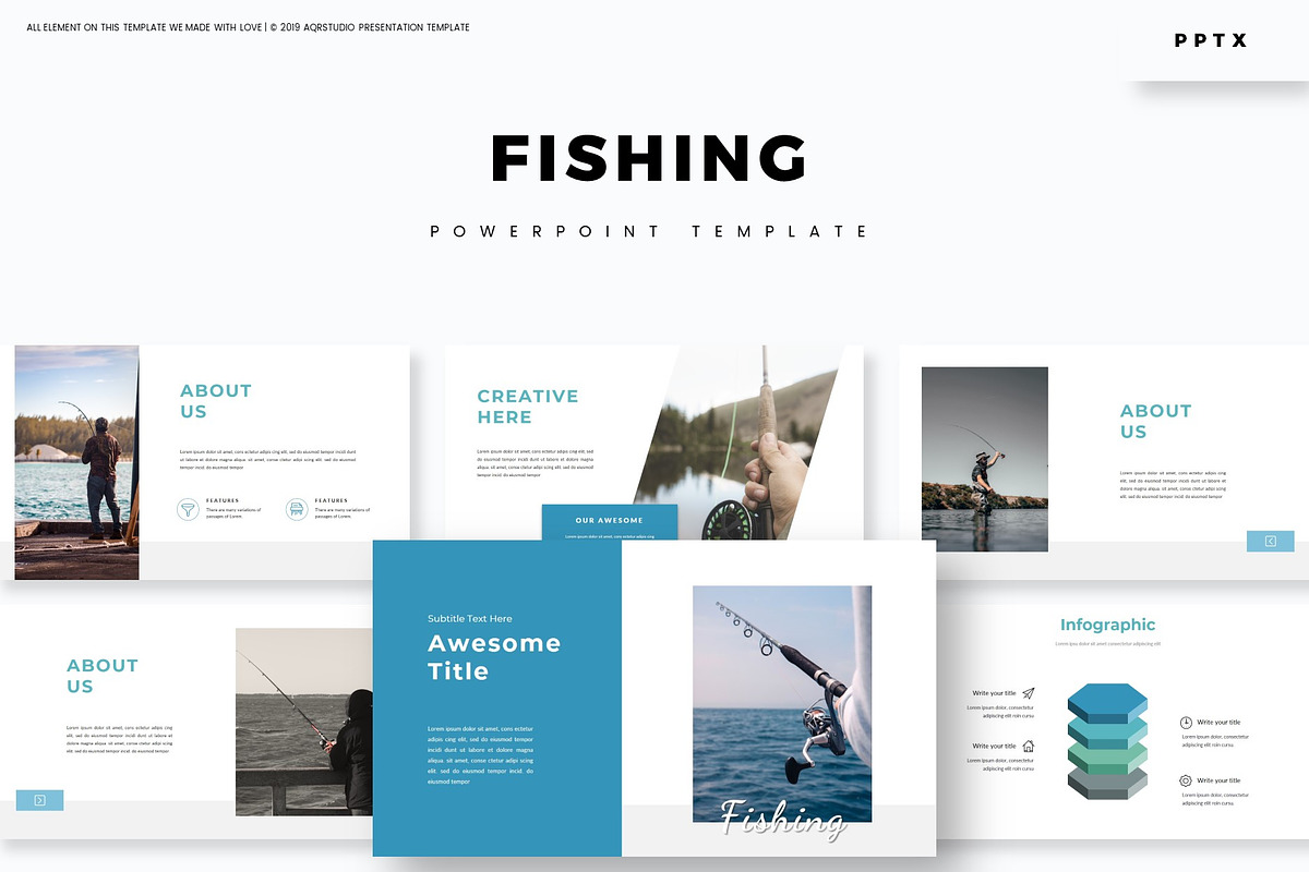 Fishing - Powerpoint Template in PowerPoint Templates - product preview 8