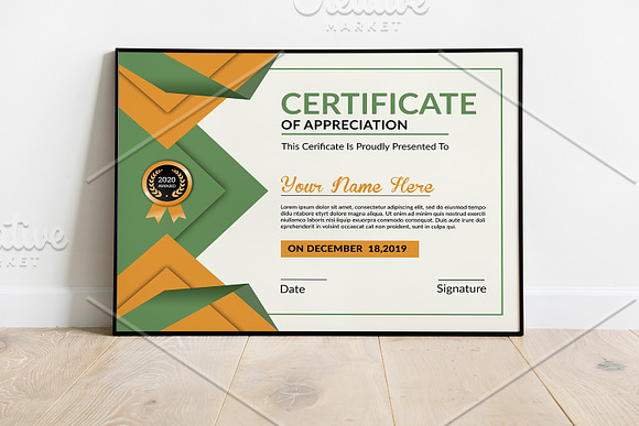 Printable Certificate V26 in Stationery Templates - product preview 1