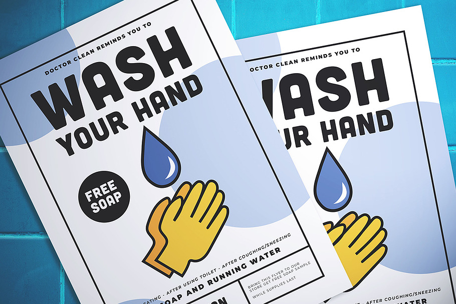 Wash Hand Flyer in Flyer Templates - product preview 8